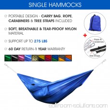 Yes4All Single Lightweight Camping Hammock with Strap & Carry Bag (Green/Blue) 566637929
